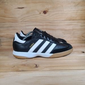 Adidas Samba Leather Sneakers Youth 6 Black White